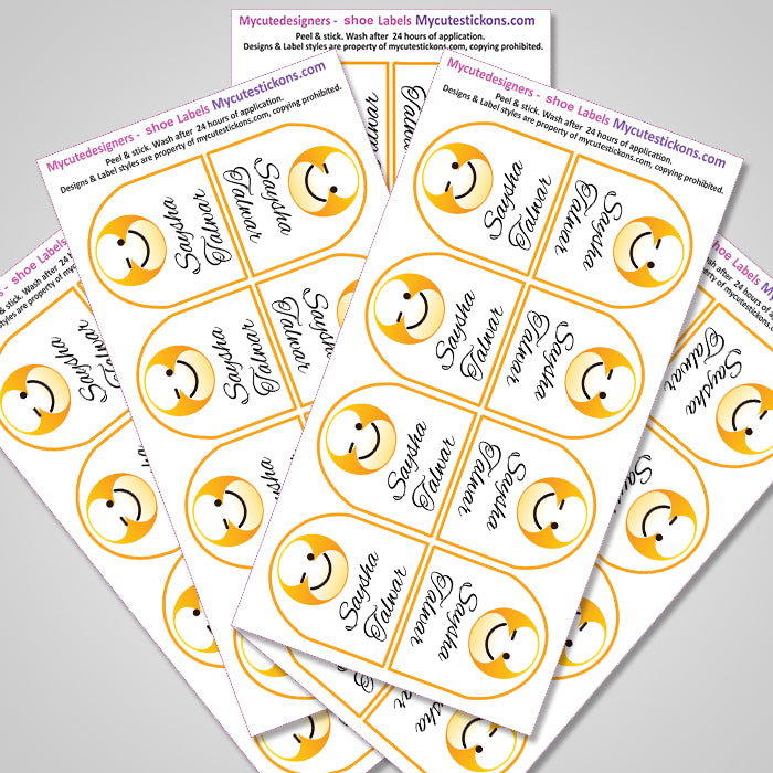 Shoe Labels Pack - Smiley