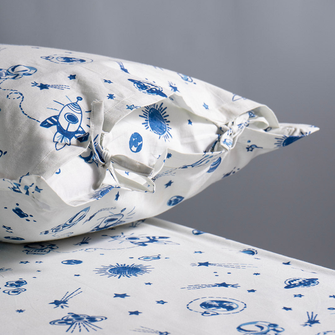 Gudgoodie Kids Flat Bedsheet Set - 100% Cotton Percale - Queen/Double Bedsheet