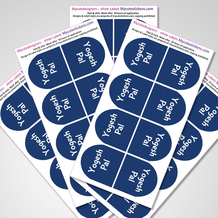 Shoe Labels Pack - Solid Blue