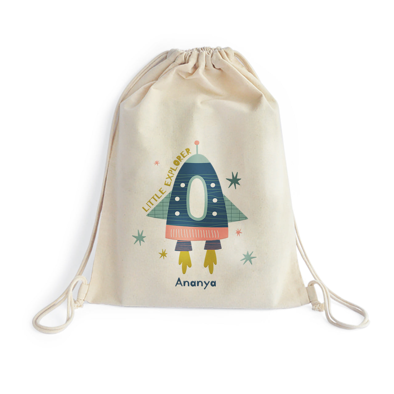 Personalised Drawstring Bag - Space Explorer