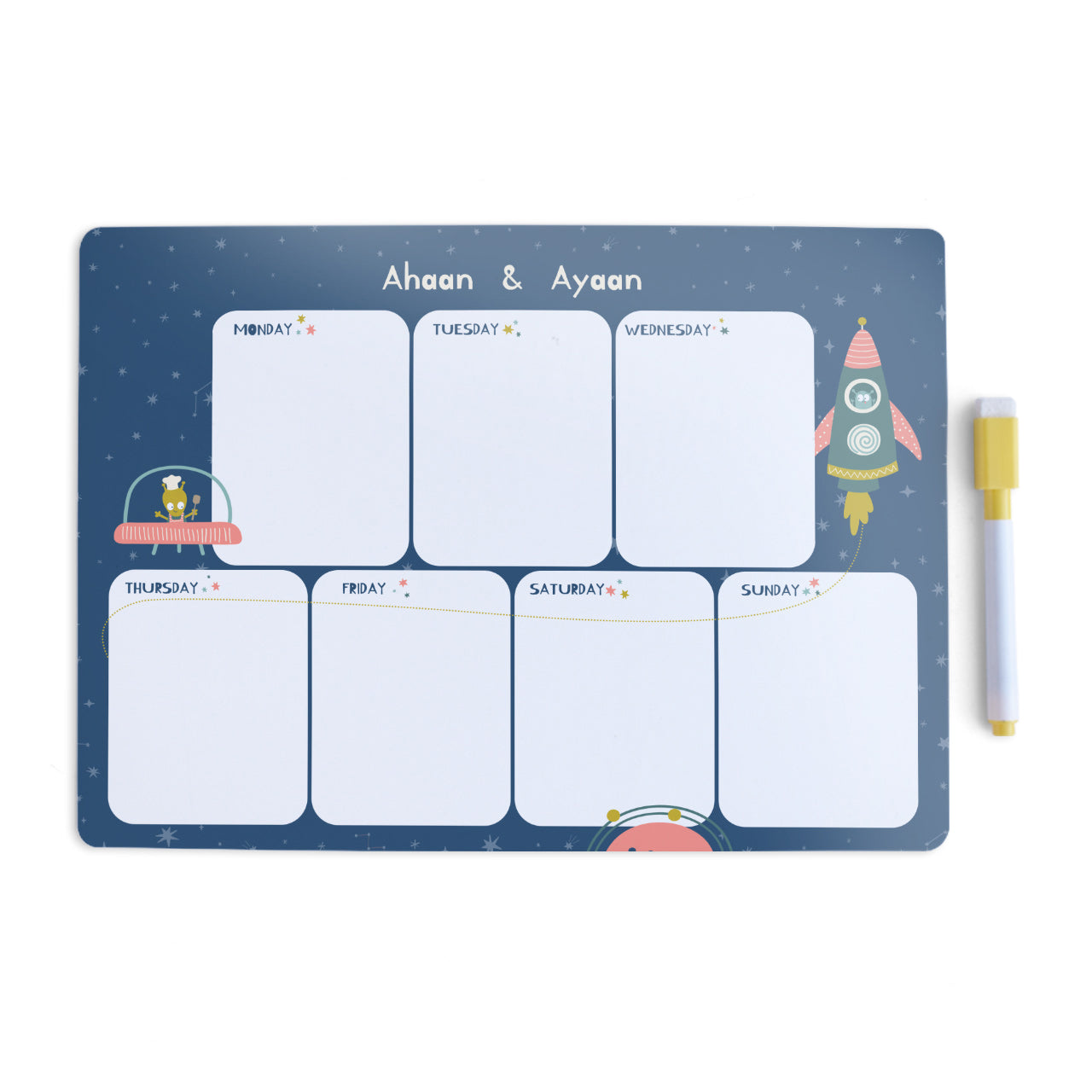 Personalised Meal / Weekly Planner - Space Explorer