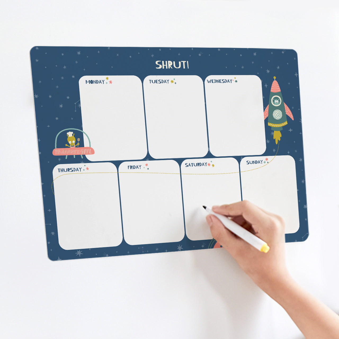 Personalised Meal / Weekly Planner - Space Explorer