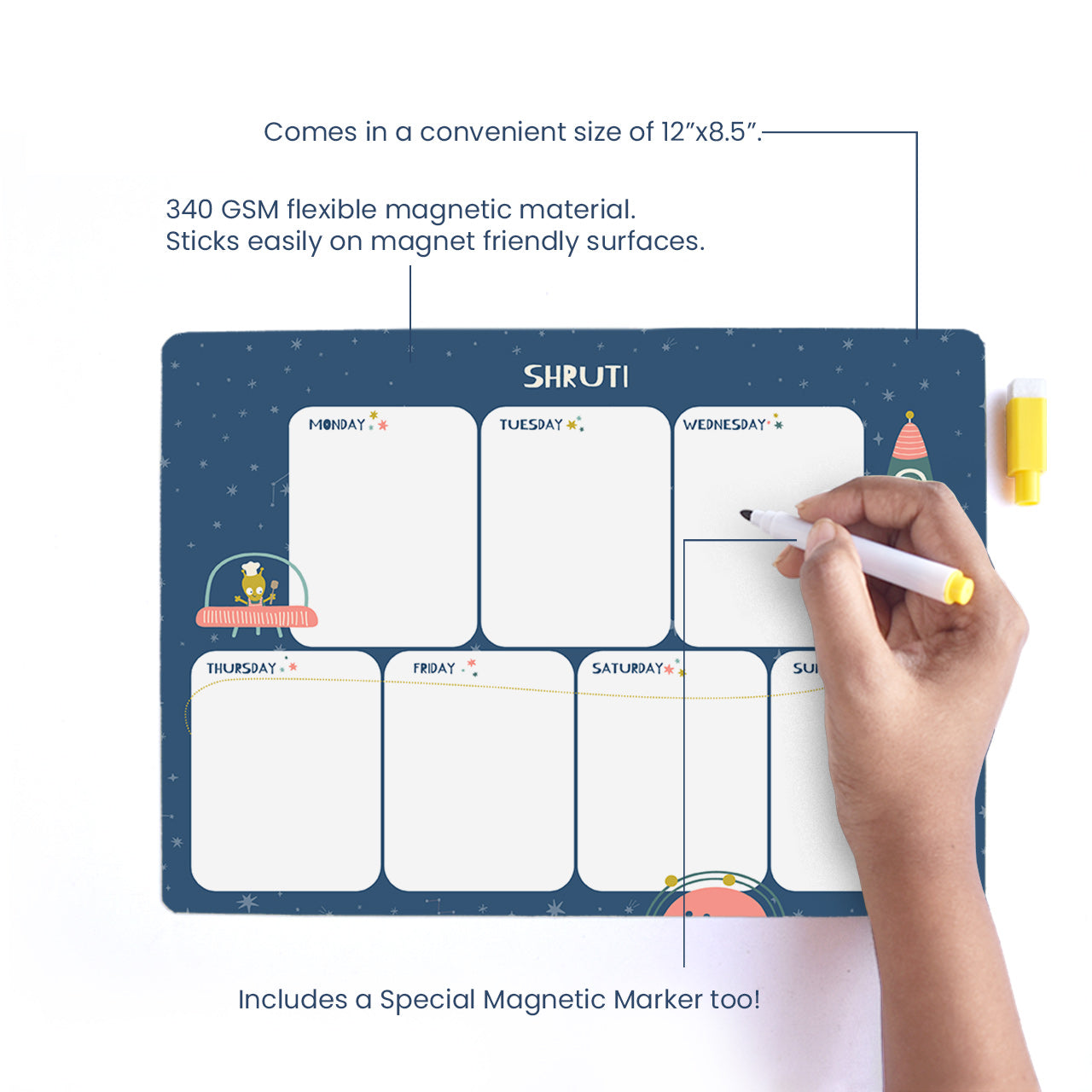 Personalised Meal / Weekly Planner - Space Explorer