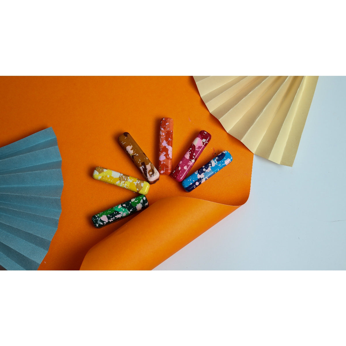 Marbled Kitkats Set of 6 Crayon Colours