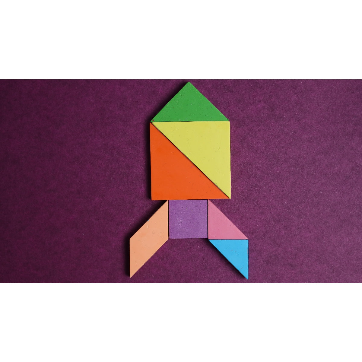Tangram Set Of 7 Crayons