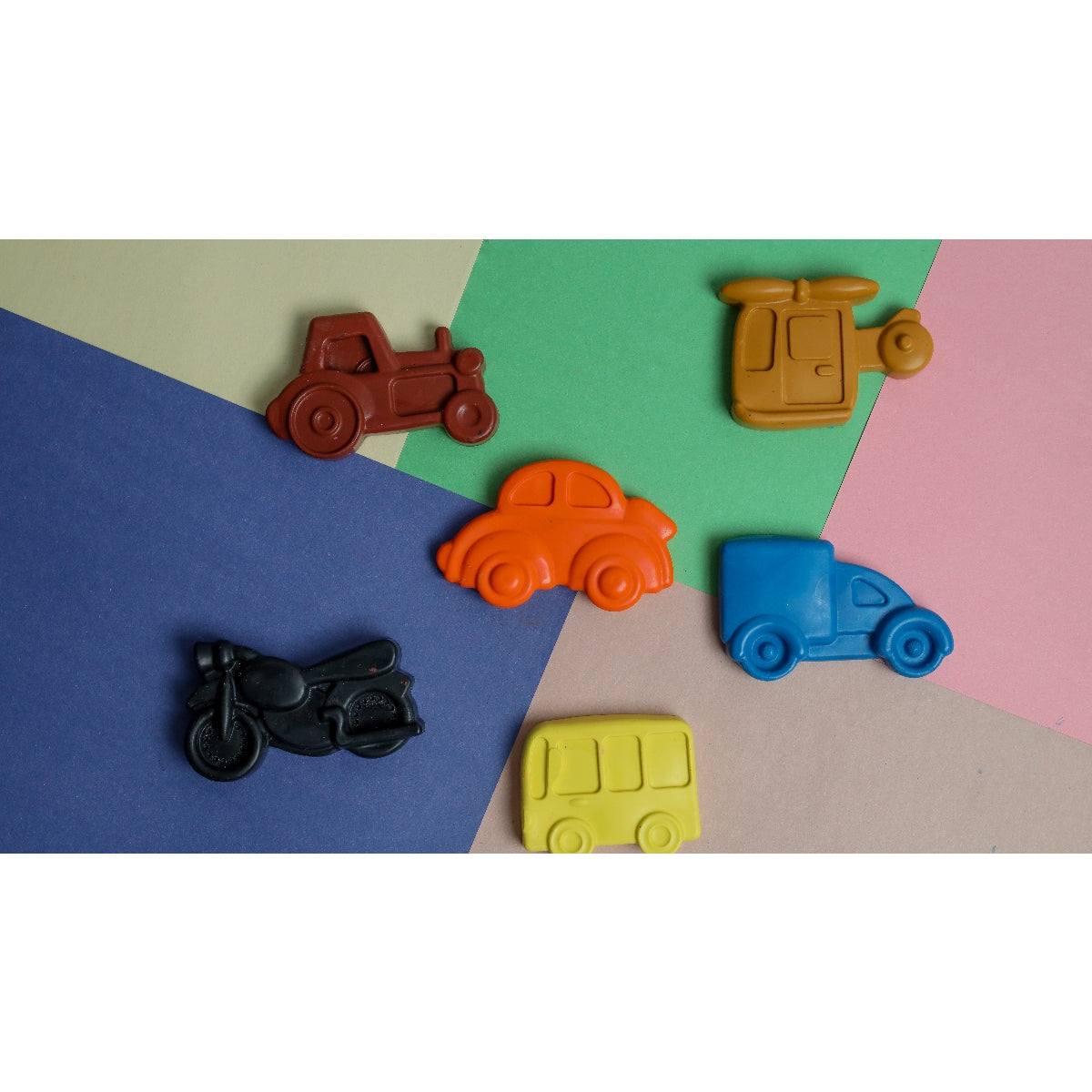 Jumbo Vehicles Set Of 6 Crayons