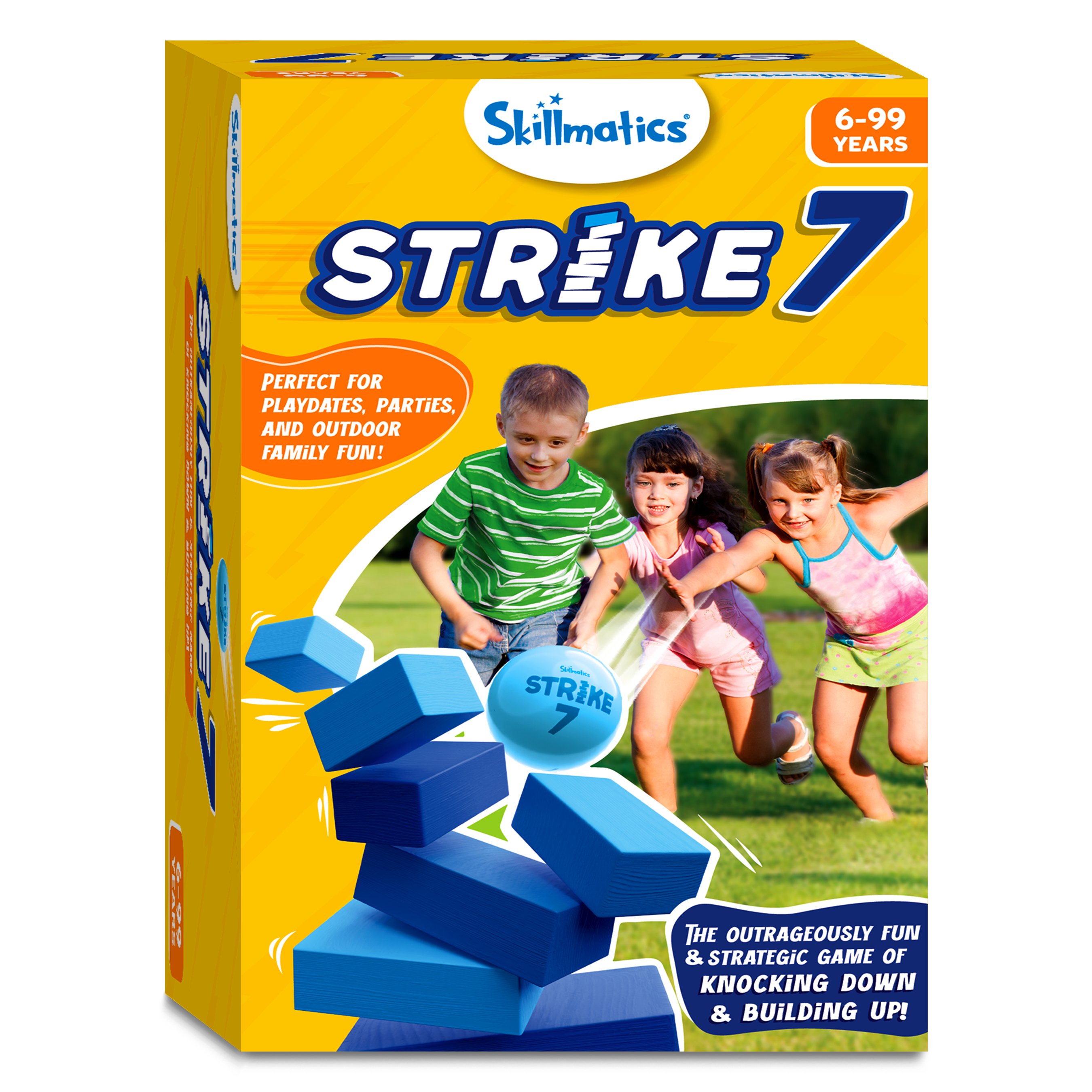 Skillmatics Outdoor Game - Strike 7, Strategic Game of Knocking Down & Building Up, Family Friendly Game for Ages 6 and Up