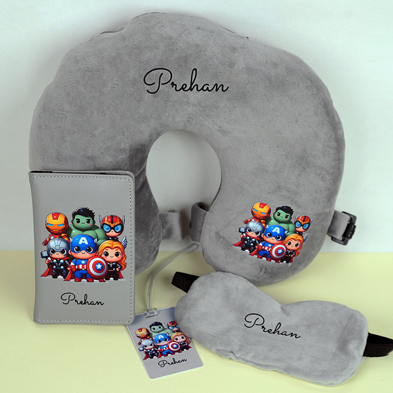 Neck Pillow Set - 4 Piece Set - Superhero