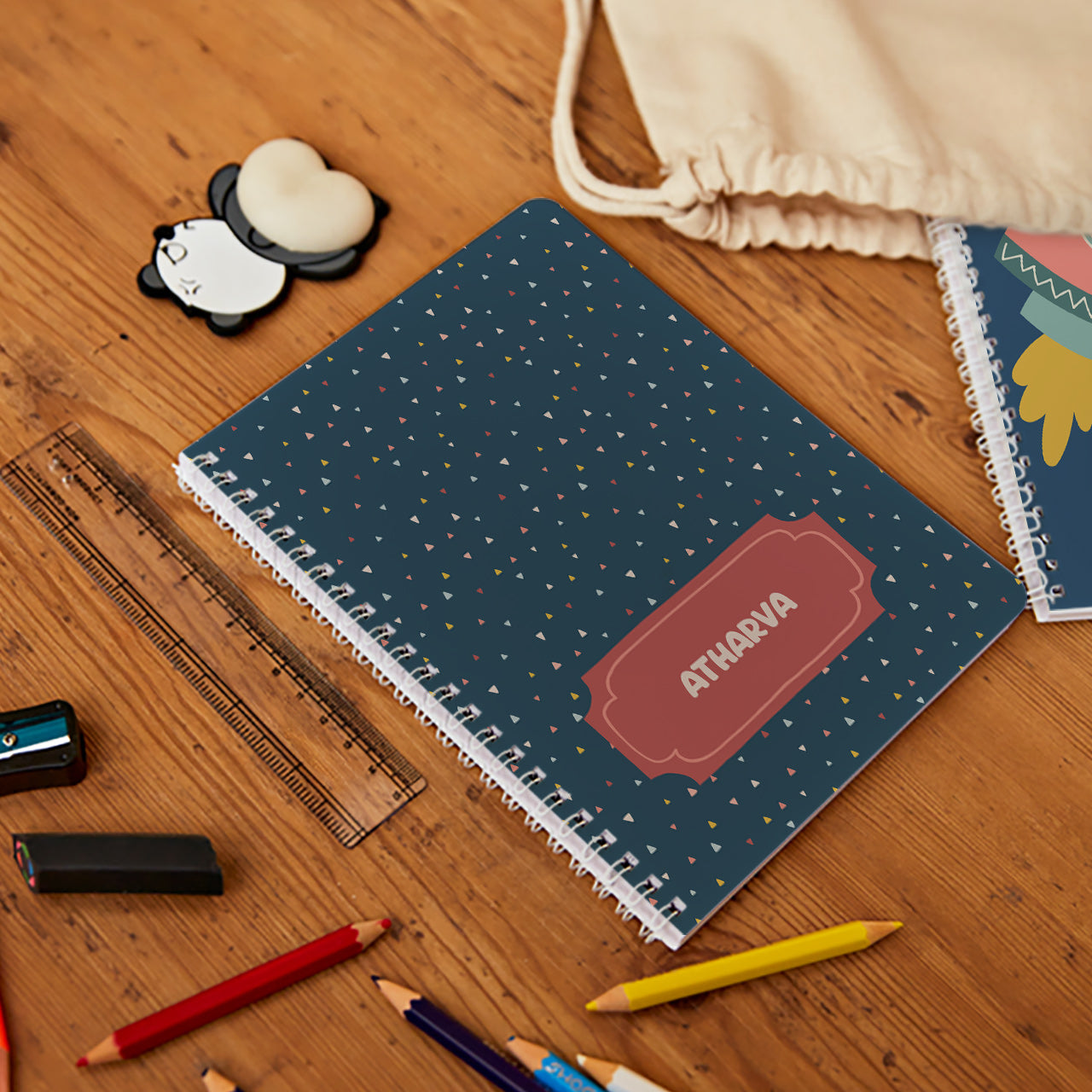Personalised Spiral Notebook - Triangle Tango