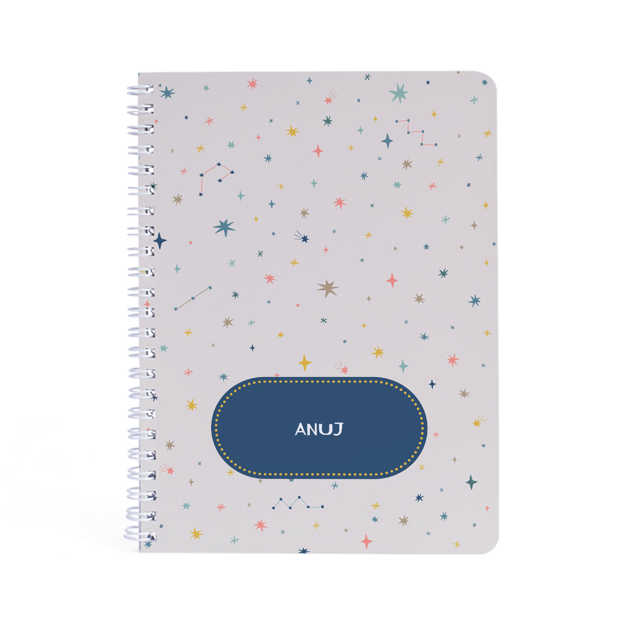 Personalised Spiral Notebook - Twinkling Stars