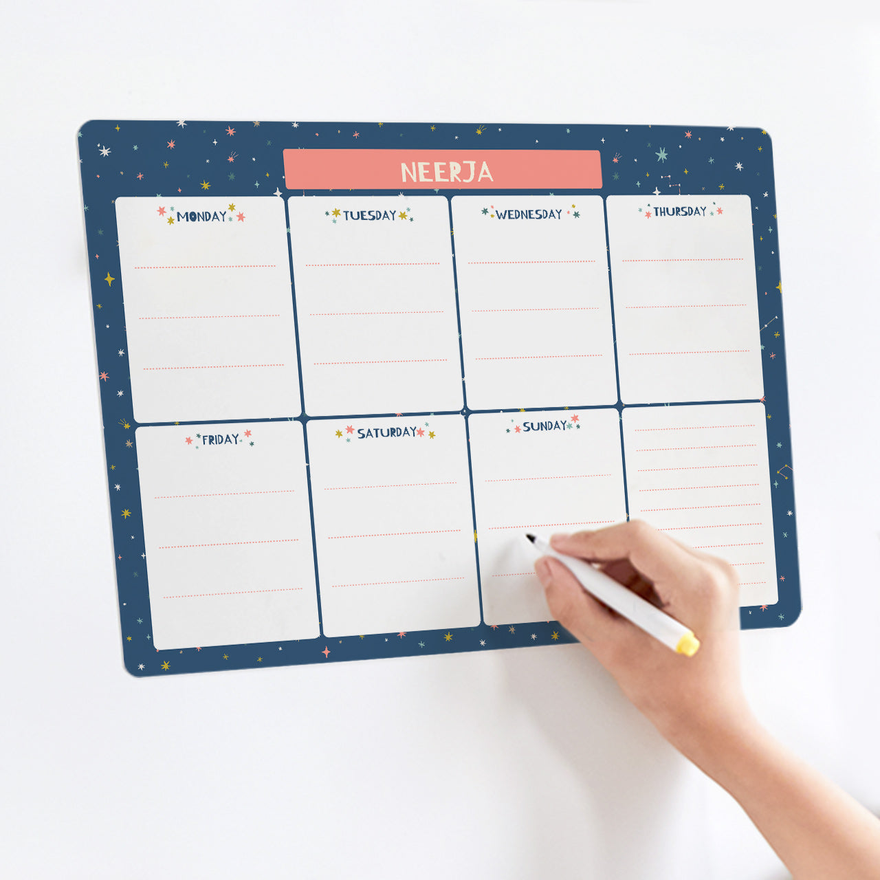 Personalised Meal / Weekly Planner - Twinkling Stars