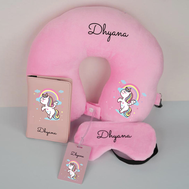 Neck Pillow Set -  4 Piece Set -  Unicorn