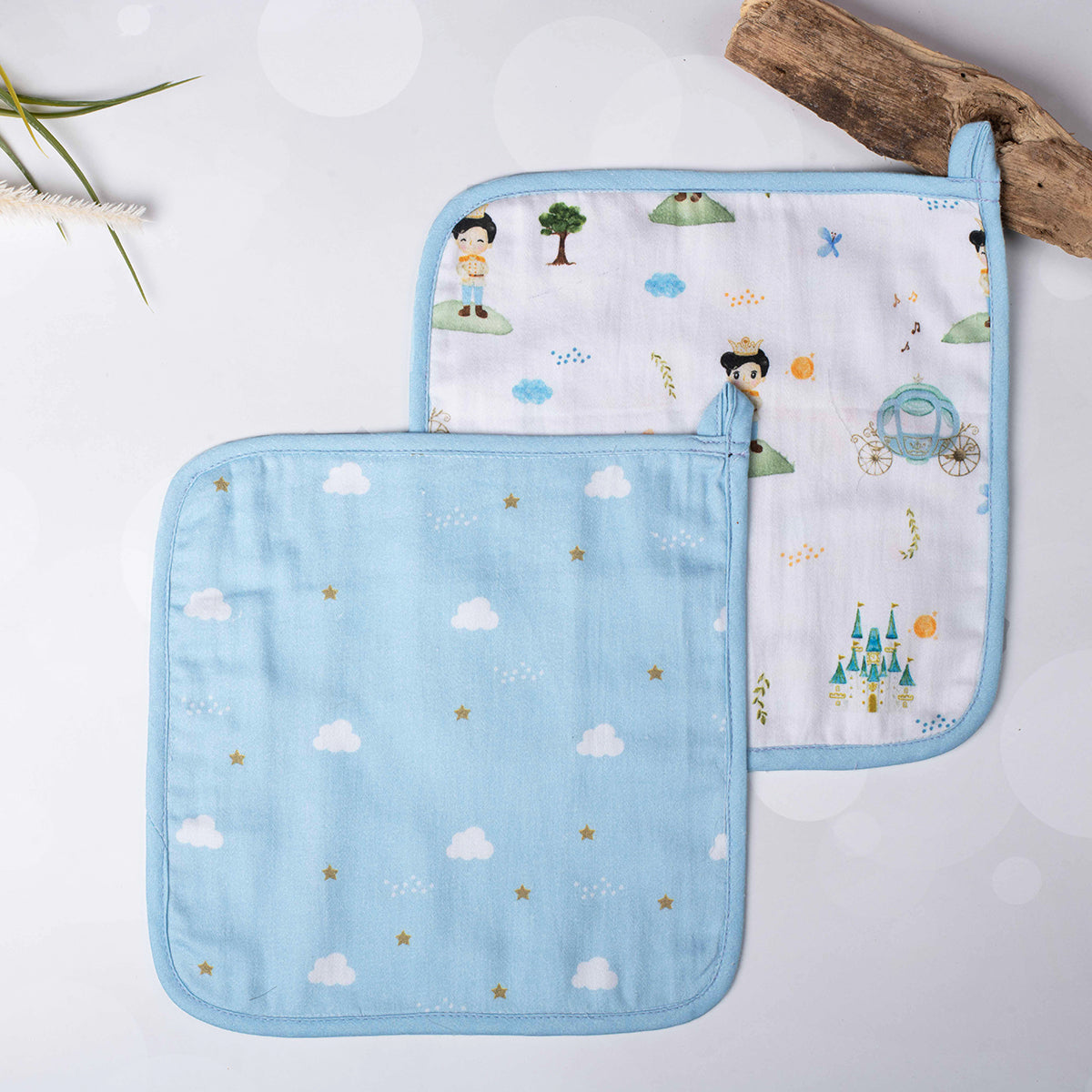Tiny Snooze Organic Washcloths (Set of 2)-The Little Prince