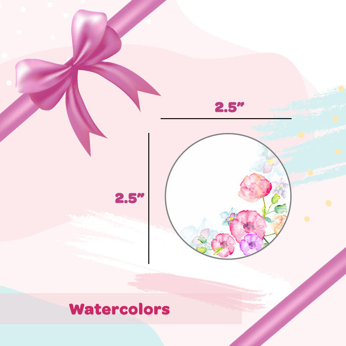 Personalised Gift Sticker - Watercolor - Set of 60