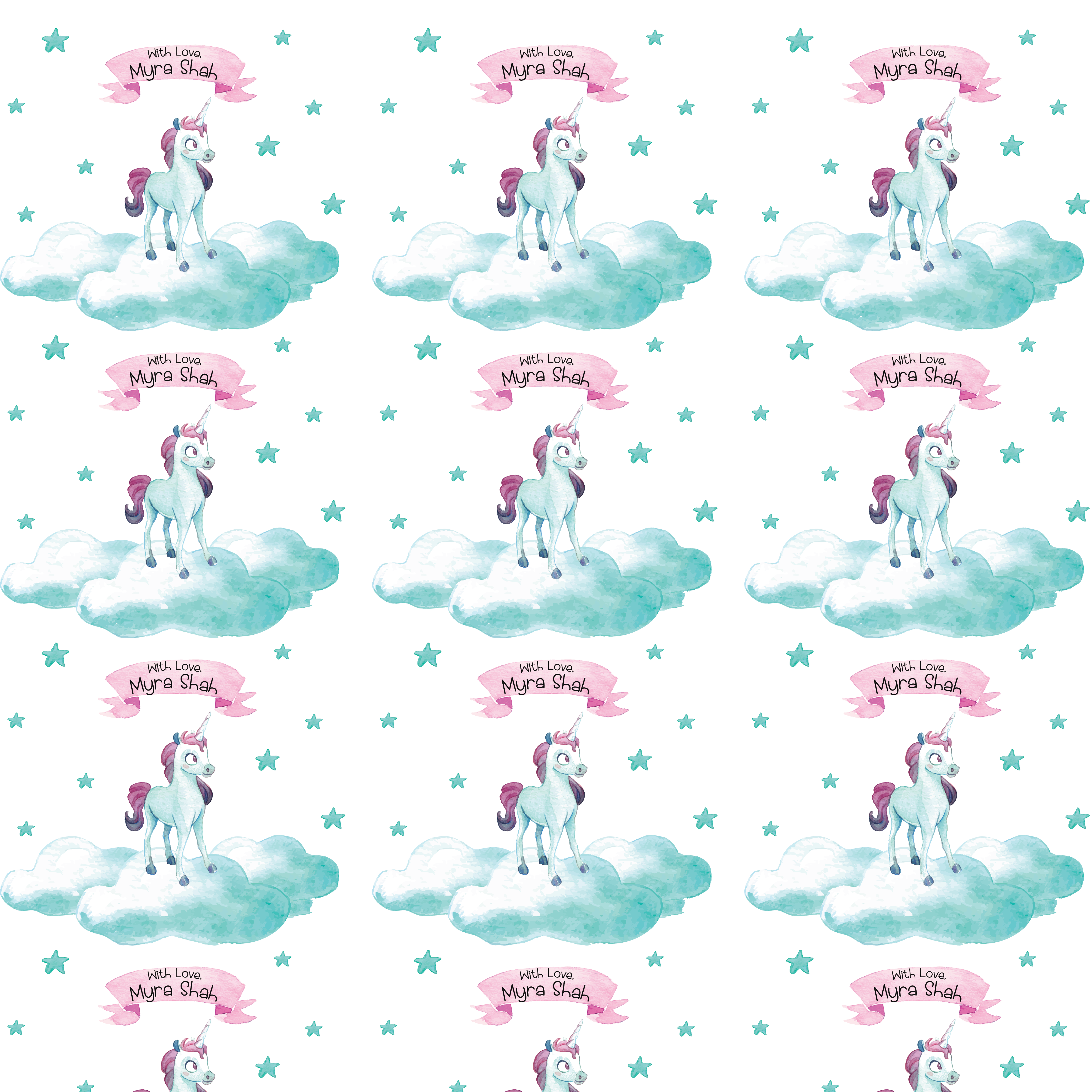 Personalised Gift Wrapping Paper (Girl)