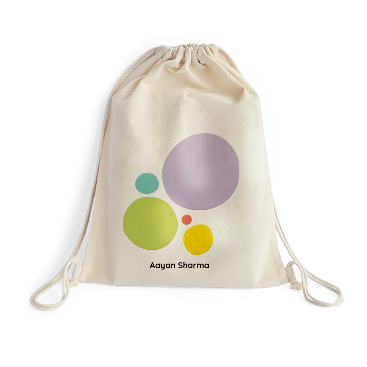 Personalised Drawstring Bag - Polka Dots