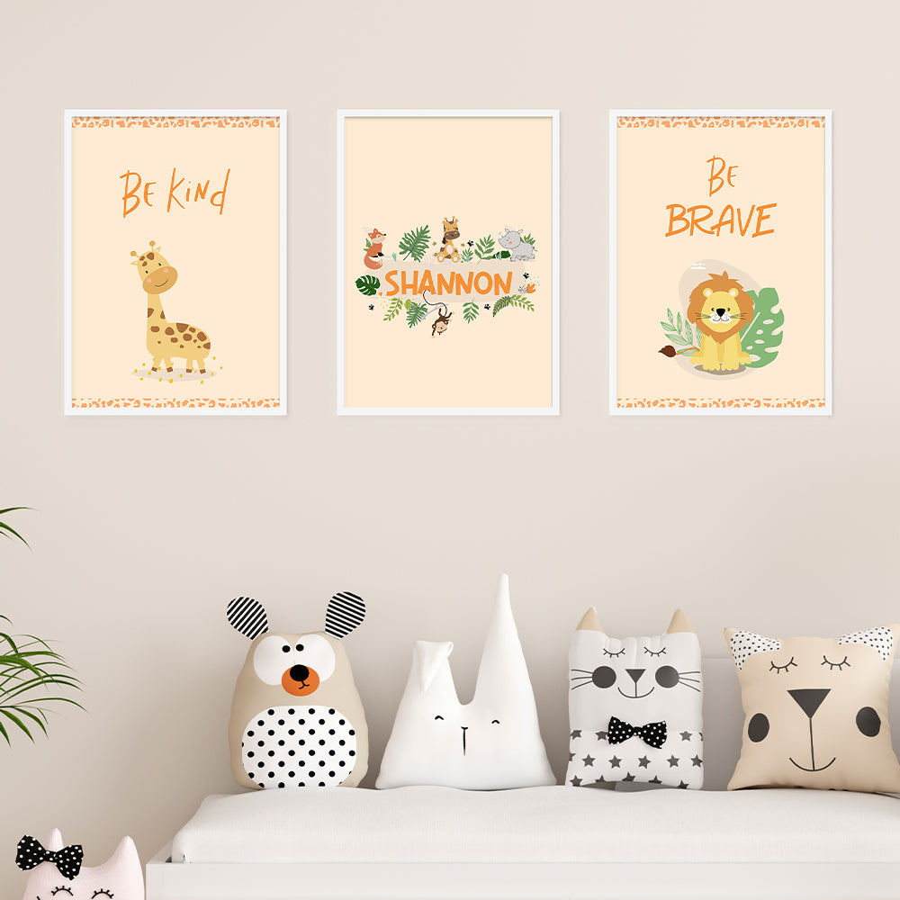 Doodle's Wall Frames - Baby Animals (Set Of 3) Style 1