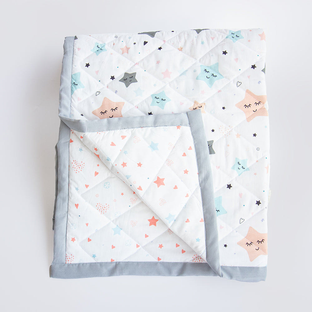 Twinkly Stars - Reversible Comfort Quilt
