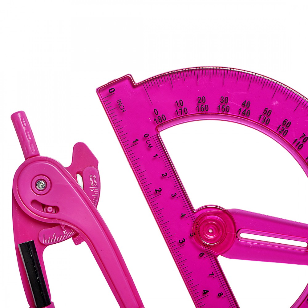 Bff Compass And Protractor Set - Pink