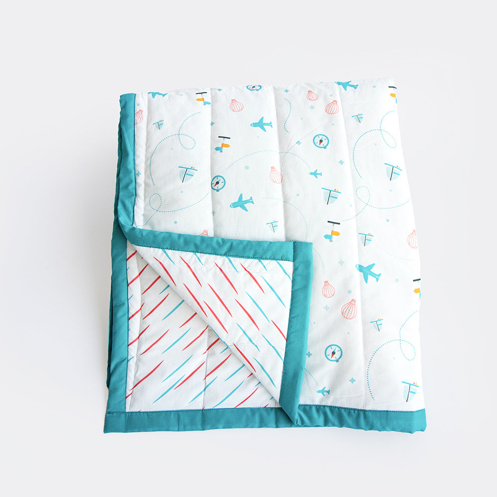 Doodle Rain- Organic Cot Bedding Gift Set