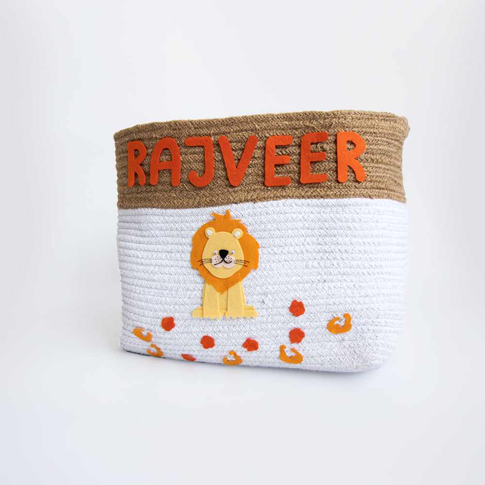 Baby Animals- Cotton Rope Basket- Individual/ Set Of 2