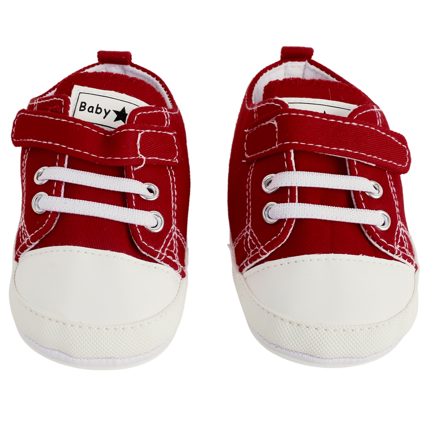 Baby Moo Red Velcro Sneakers