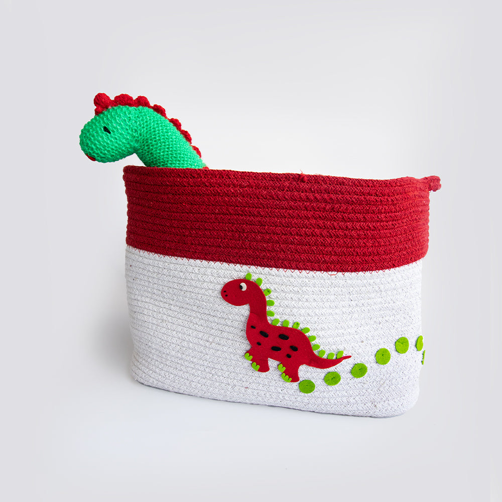 Dino Friend- Cotton Rope Basket - Individual/ Set Of 2