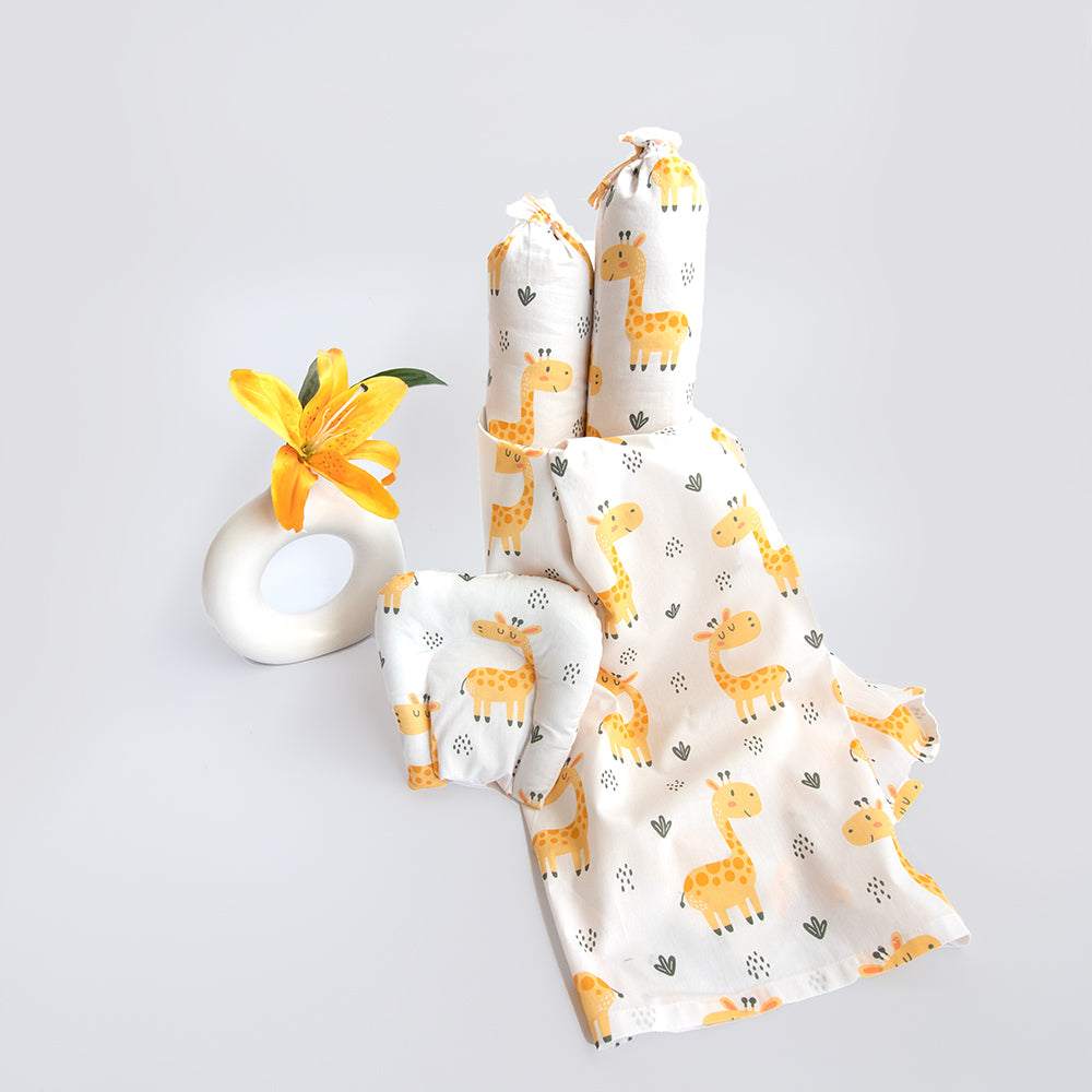 Baby Giraffe - Cot Bedsheet Set (Fitted)
