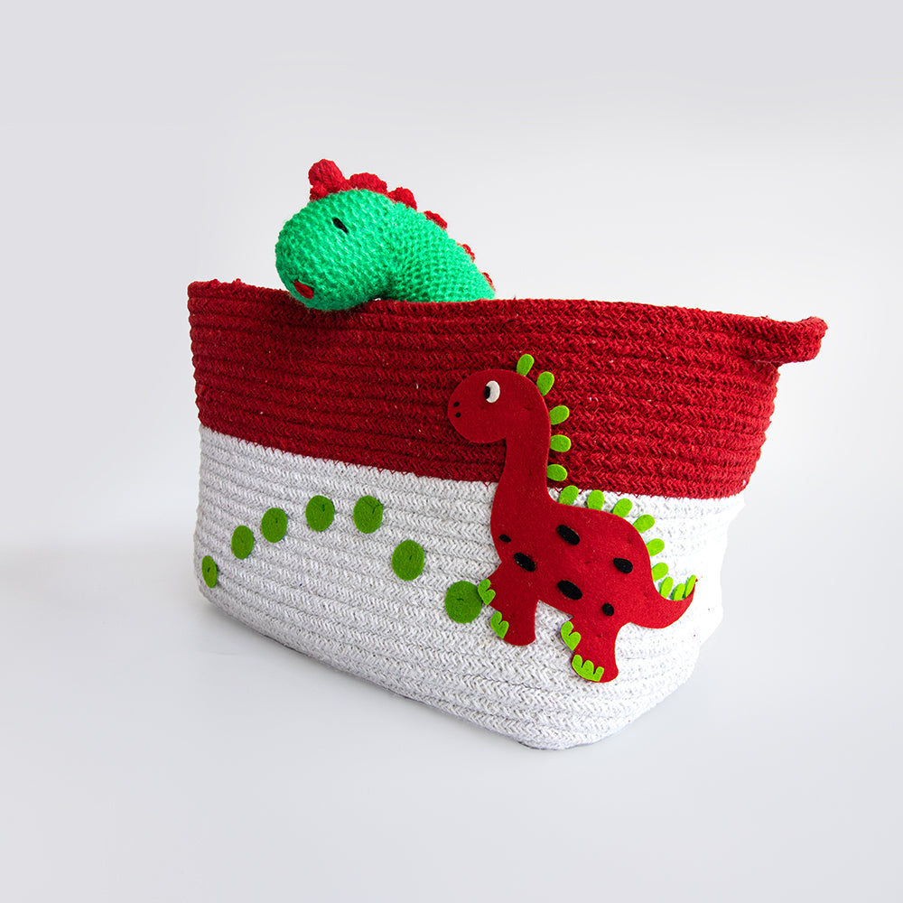 Dino Friend- Cotton Rope Basket - Individual/ Set Of 2