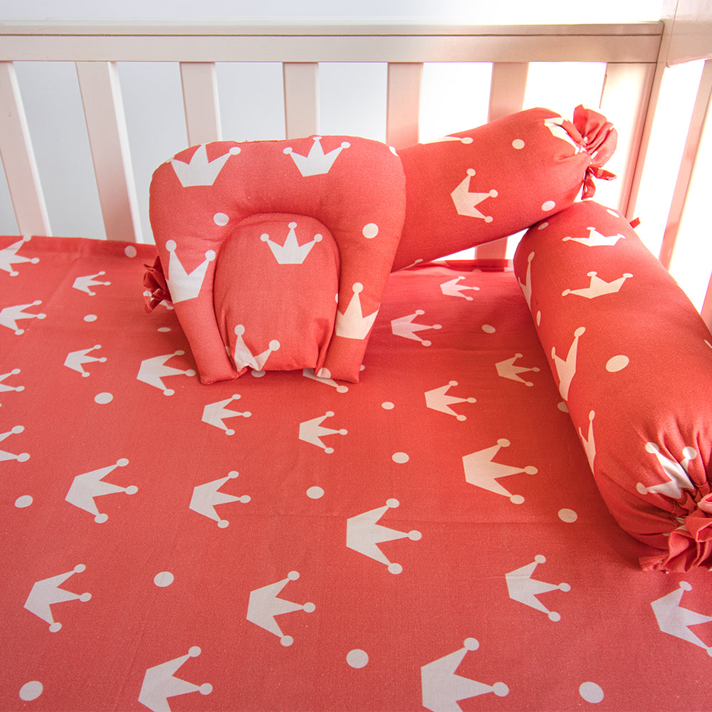 Crowns - Cot Bedsheet Set (Fitted)