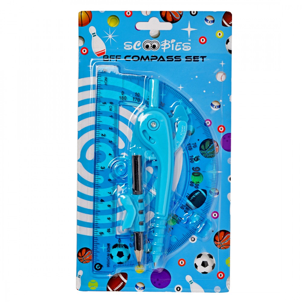 Bff Compass And Protractor Set - Blue