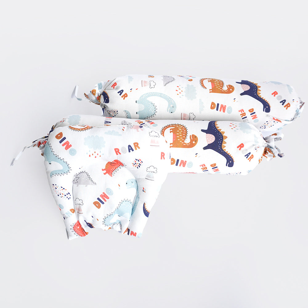 Dino Friend - Cot Bedsheet Set (Fitted)