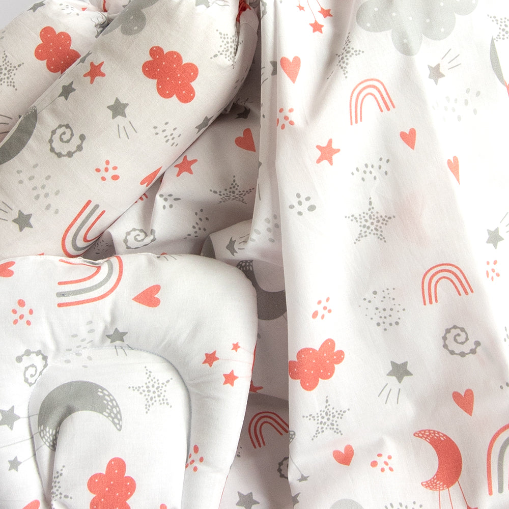 Magical Rainbows - Cot Bedsheet Set (Fitted)