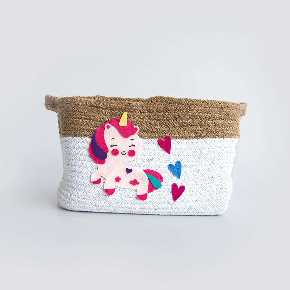 Unicorn Dreams- Cotton Rope Basket- Individual/ Set Of 2