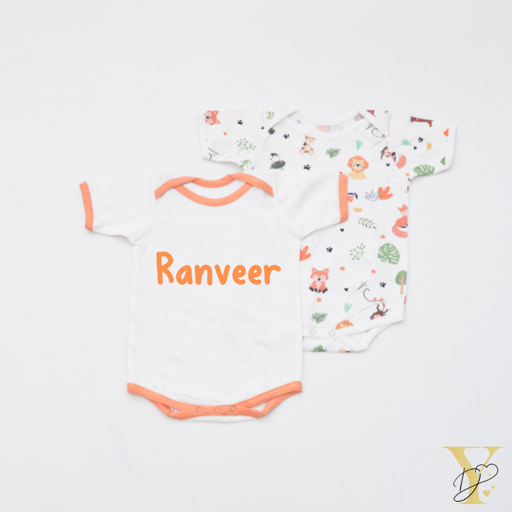 Baby Animals Bodysuits - Set Of 2
