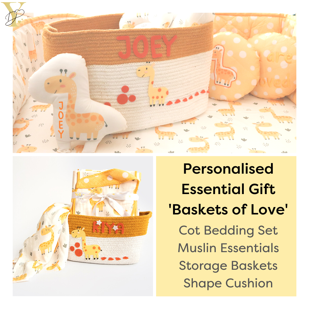 Baby Giraffe - Personalised Essential Gift 'Baskets Of Love'