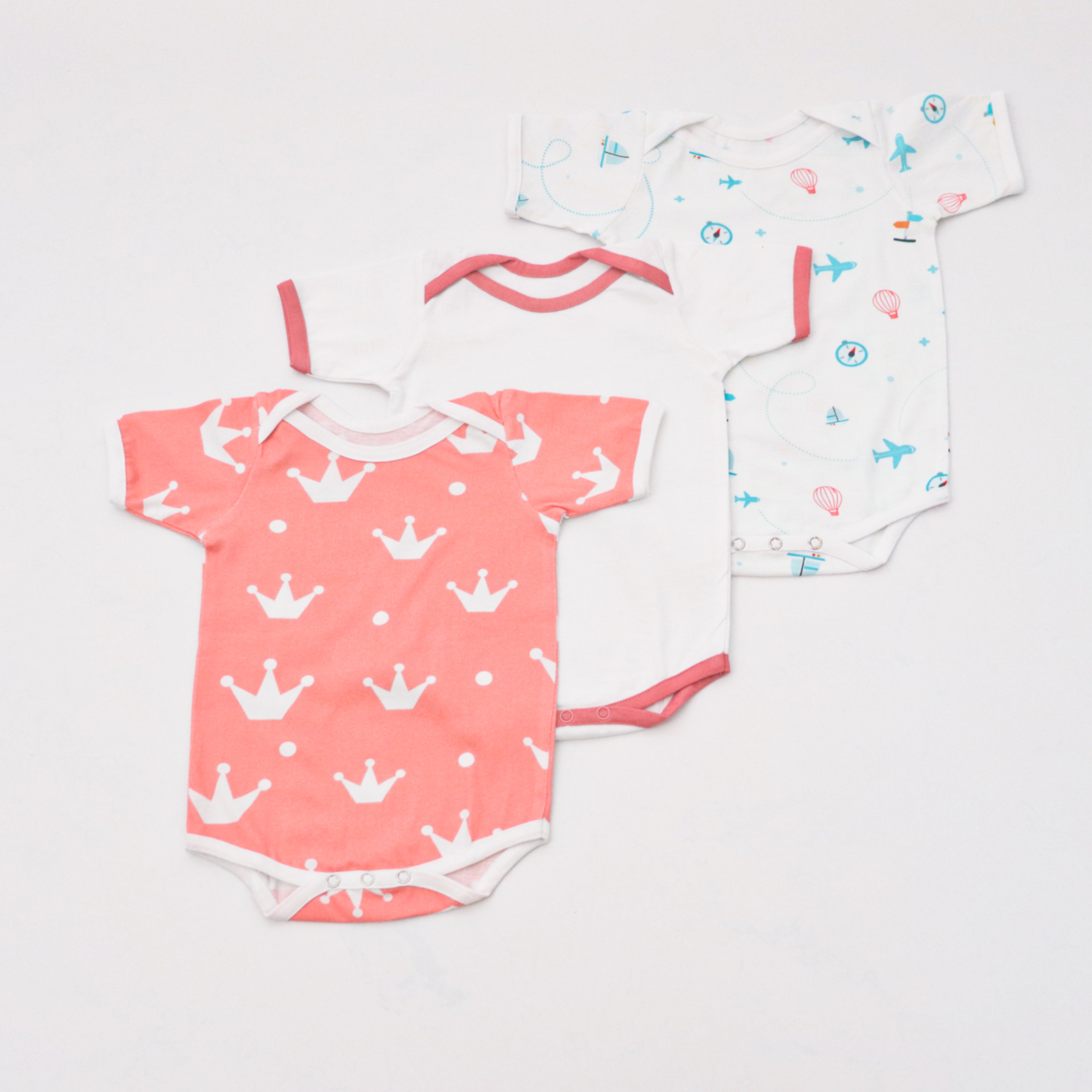 Red Love Bodysuits - Set Of 3