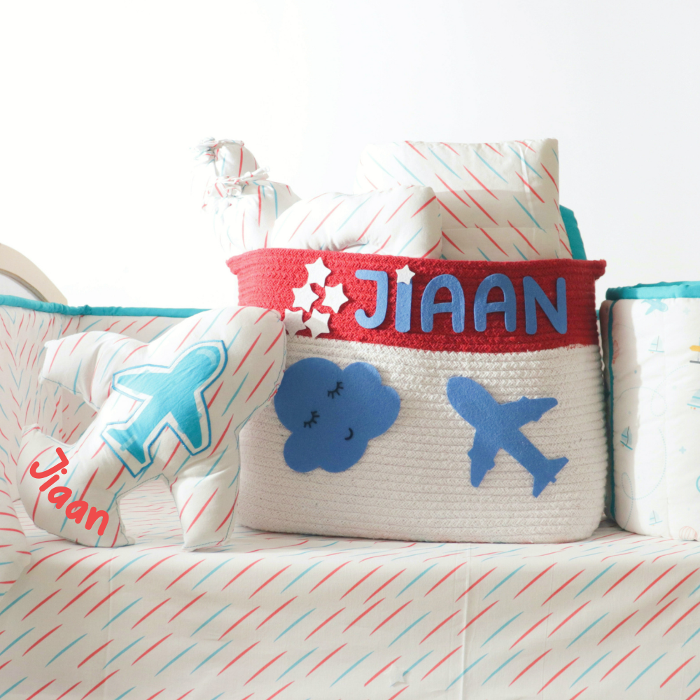 Doodle Rain- Organic Cot Bedding Gift Set