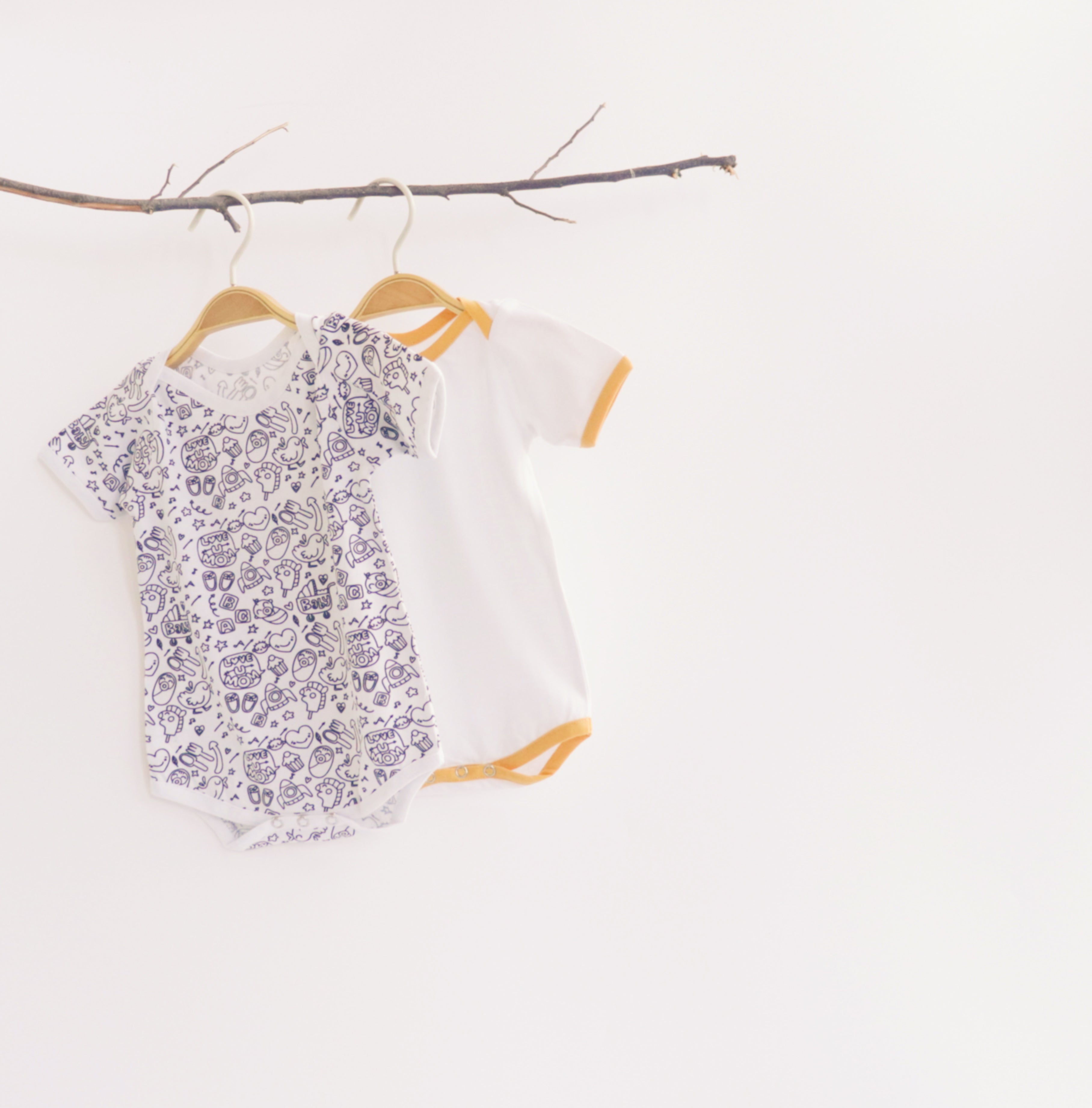 Love You Mom Bodysuits - Set Of 2