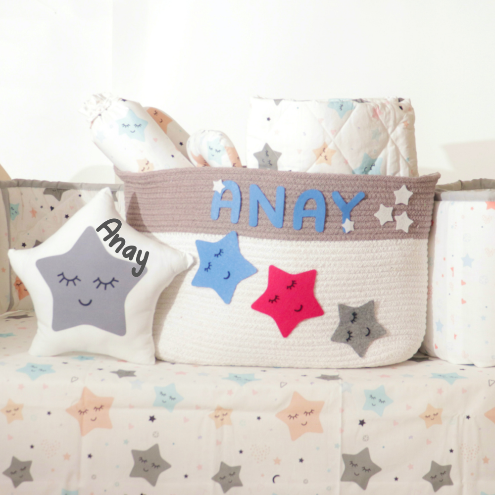 Twinkly Stars - Organic Cot Bedding Gift Set