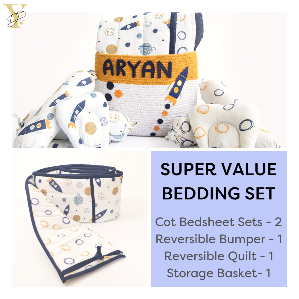 Super Value Bedding Set - Child Of The Universe & Doodle Circles (Set Of 11)
