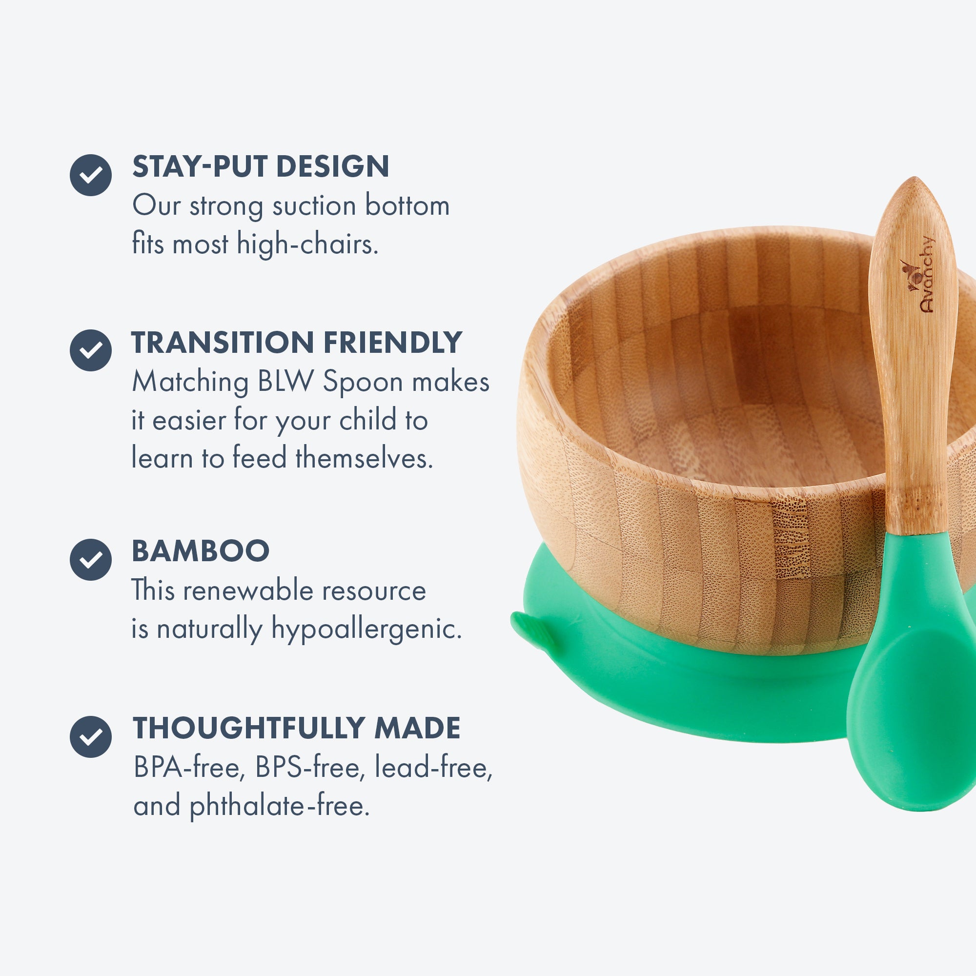 Avanchy Bamboo Baby Bowl & Spoon -Magenta