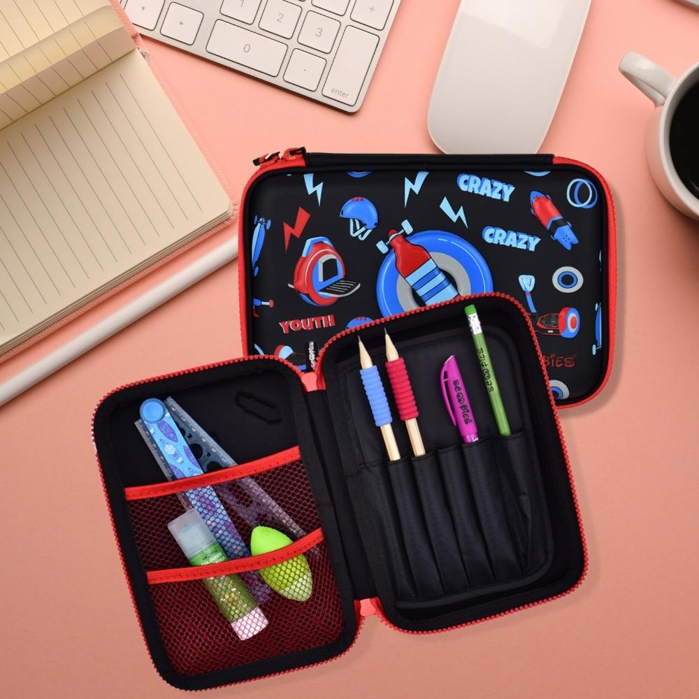 Scooboard Pencil Case | 3D Design | Quirky Colours | Multi-use Pouch