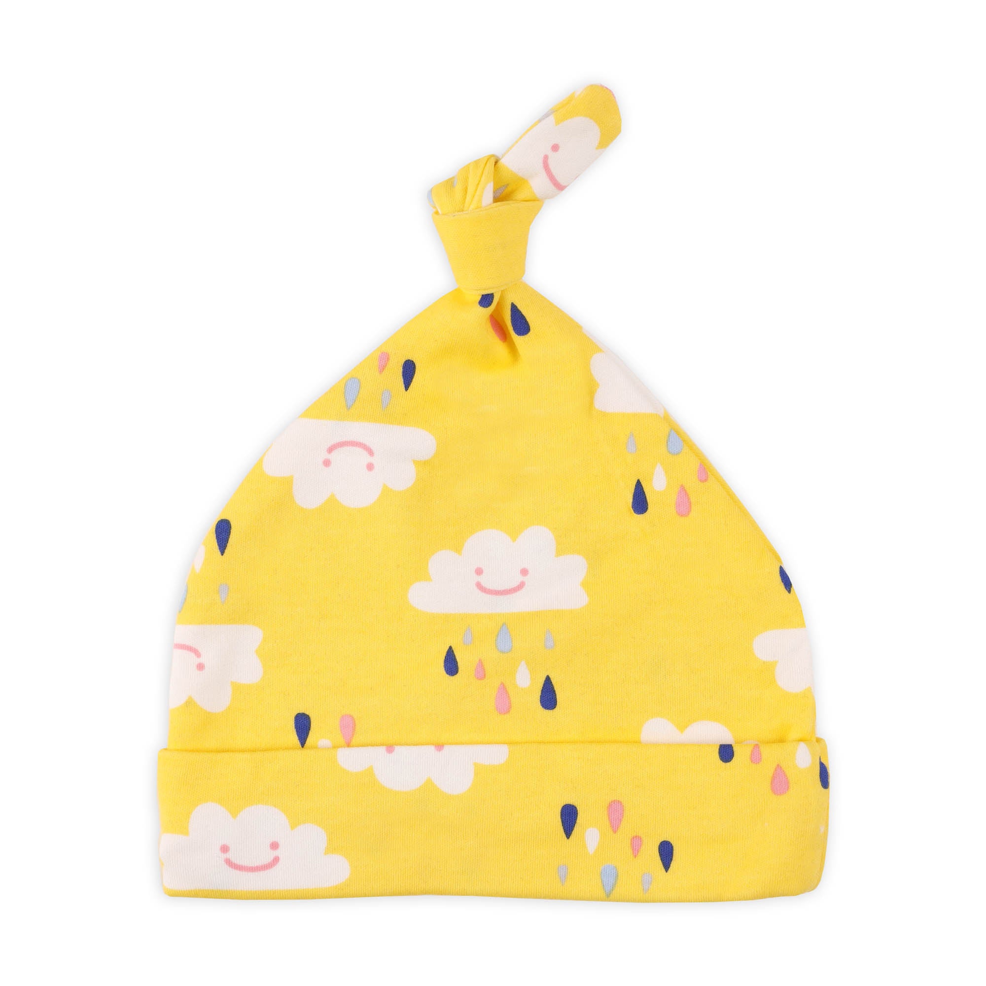 Kicks & Crawl- Happy Clouds Knotted Caps - Pack of 3