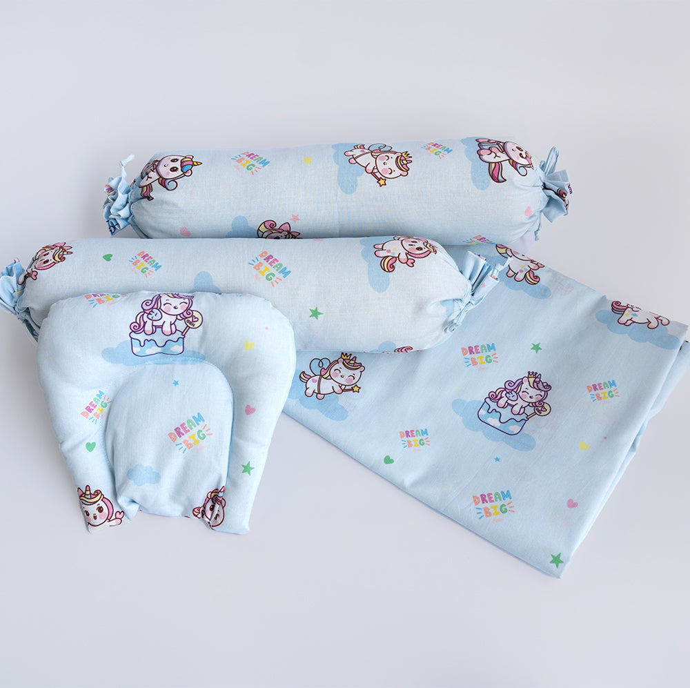 Unicorn Dreams - Cot Bedsheet Set (Fitted)