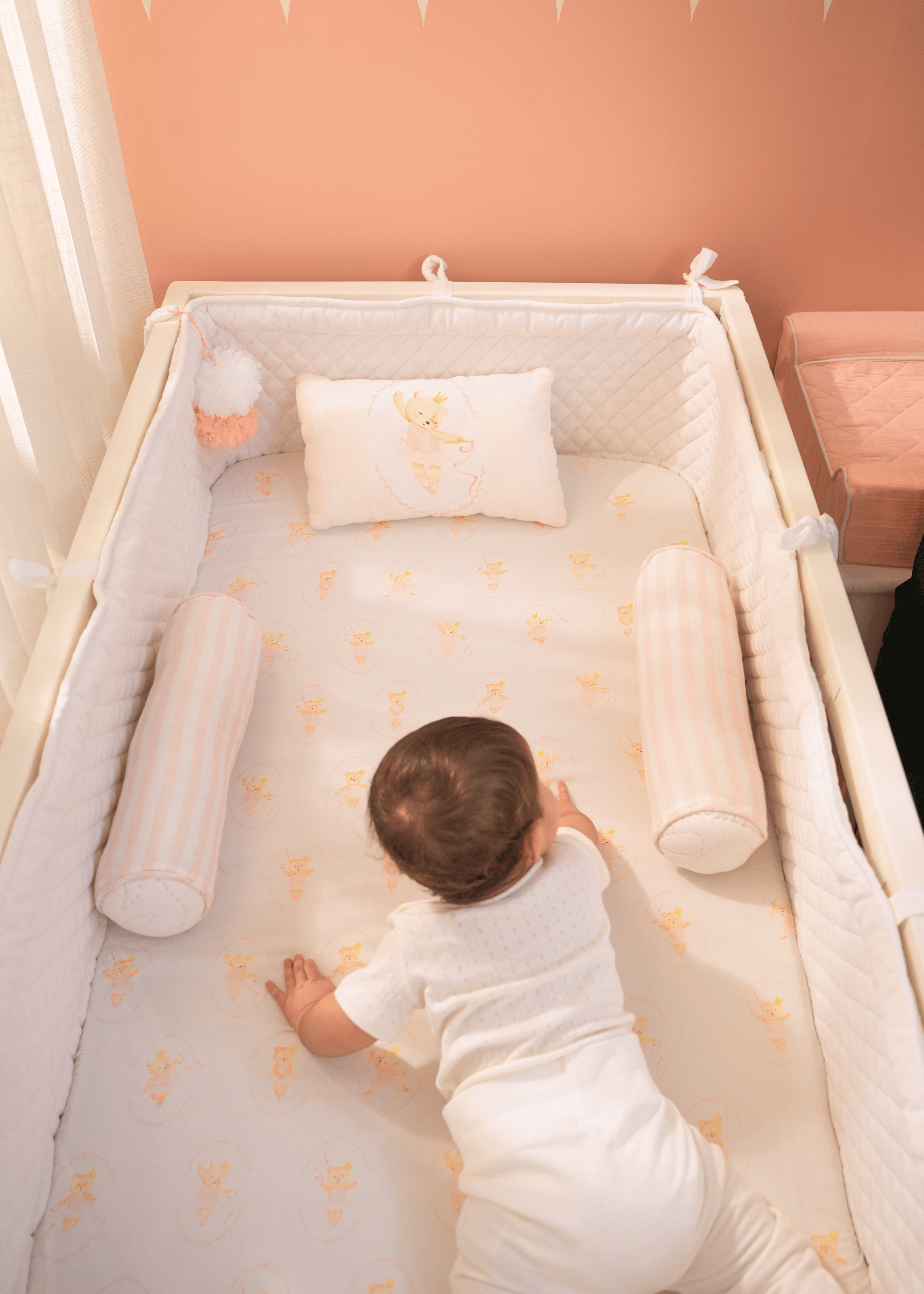 Prima Ballerina Bear Complete Cot Bedding Set with Bumper
