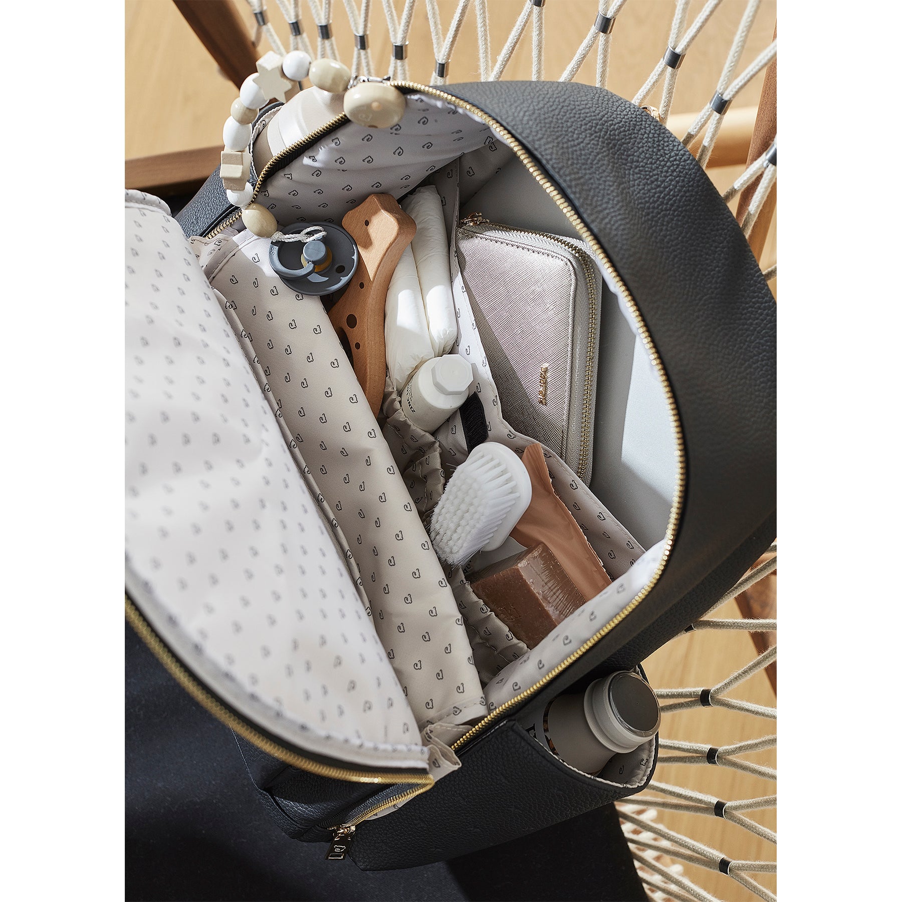 Pasito a Pasito London Black Backpack Diaper Changing Bag