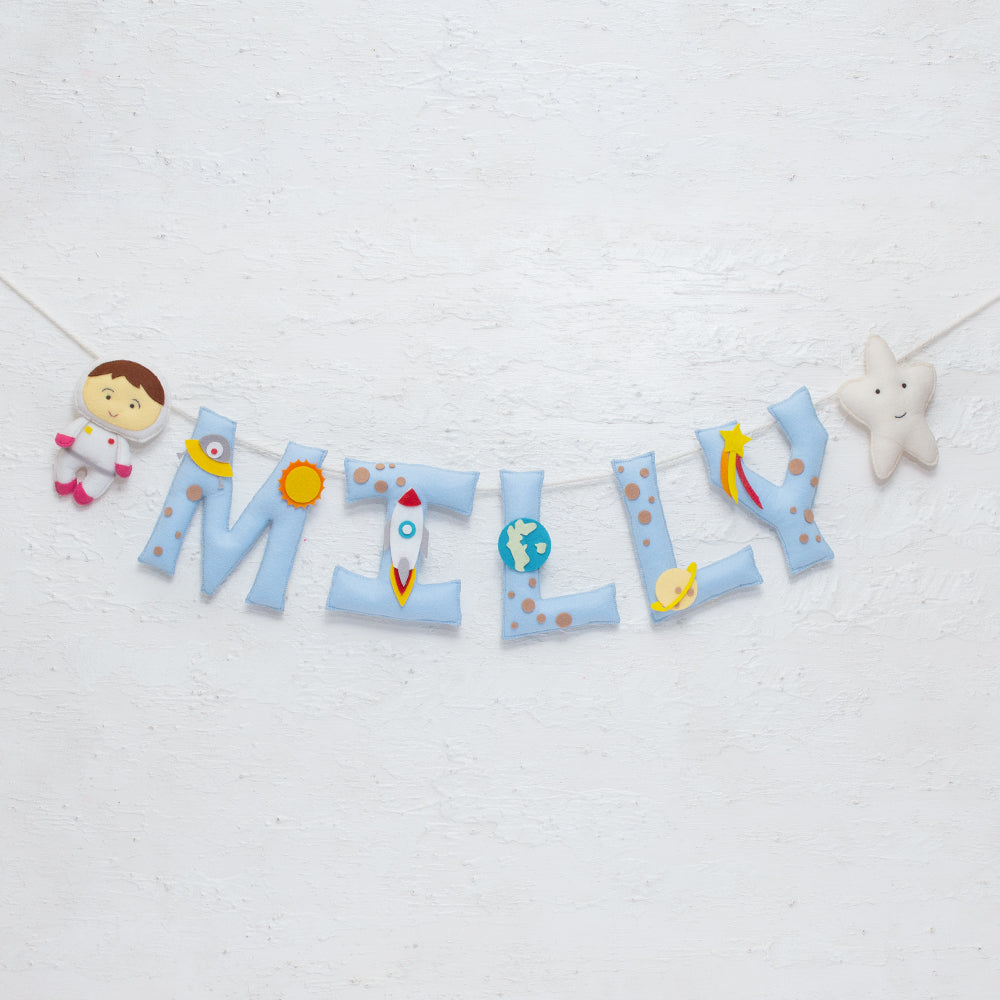 Outer Space Name Bunting / Garland - Girl