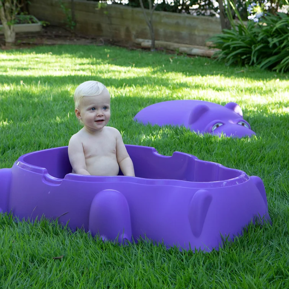 Starplay Hippo Pool/Sandpit With Cover - Green