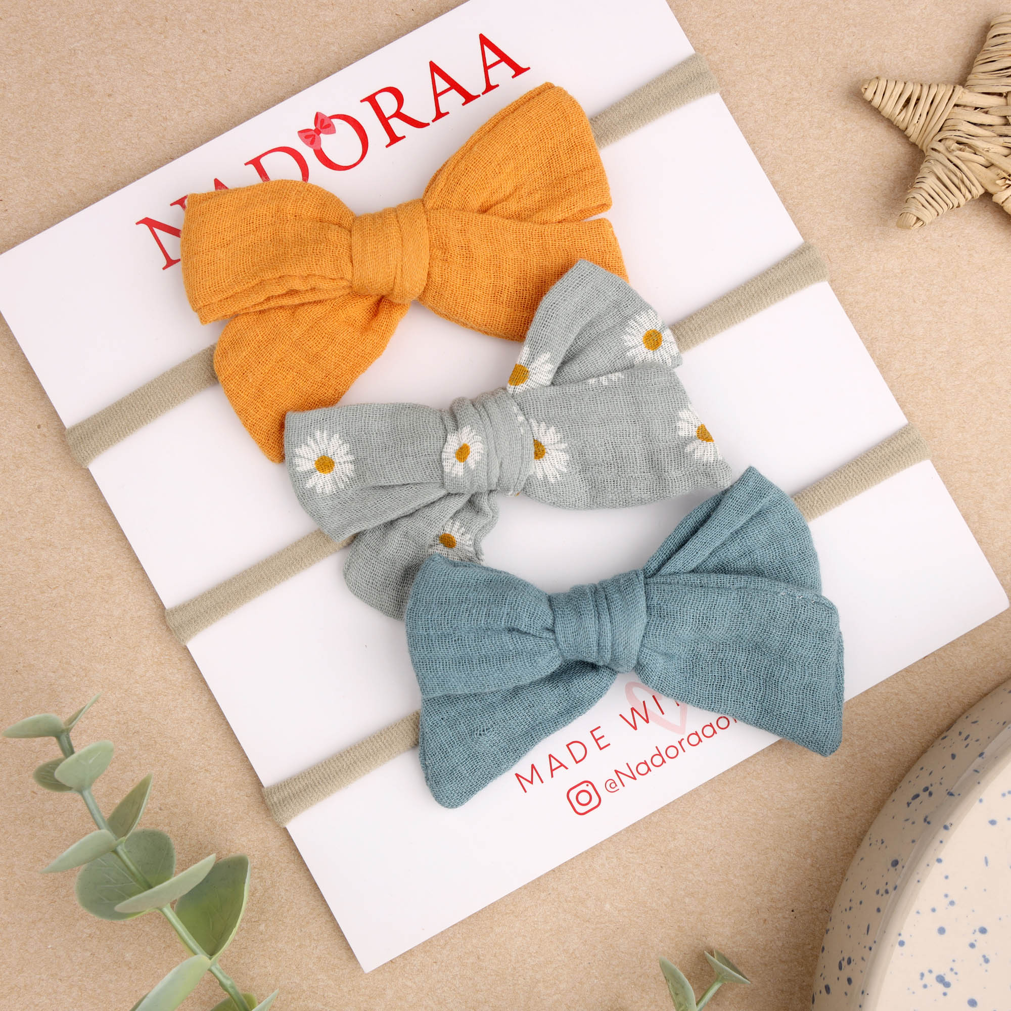 Kicks & Crawl- Little Daisy Love Hairbands - Pack of 3